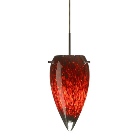 Juli Cord Pendant, Garnet, Bronze Finish, 1x9W LED